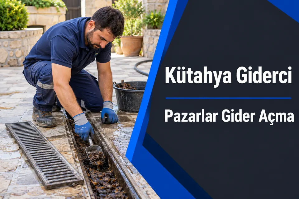Kütahya Pazarlar gider açma hizmet görseli Kütahya Pazarlar gider açma — bahçe gider haznesinde tortu kontrolü