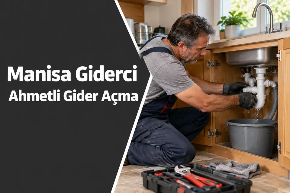 Manisa Ahmetli gider açma hizmet görseli Manisa Ahmetli gider açma — evye sifonu ve duvar bağlantısında inceleme