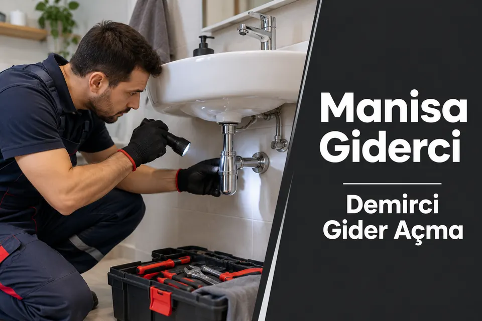 Manisa Demirci gider açma hizmet görseli Manisa Demirci gider açma — iş yeri lavabo giderinde inceleme