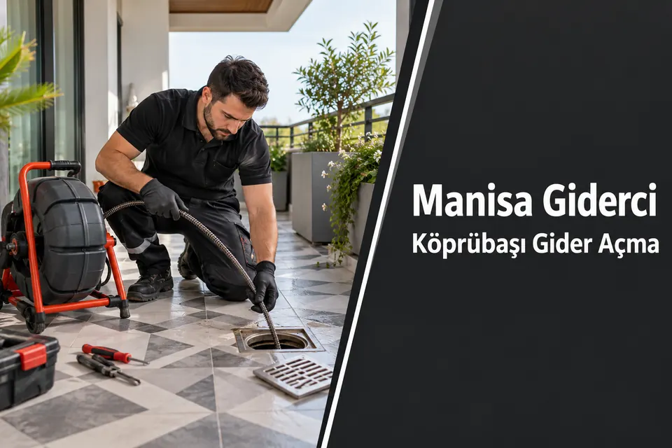 Manisa Köprübaşı gider açma — balkon süzgeci ve çıkışında inceleme