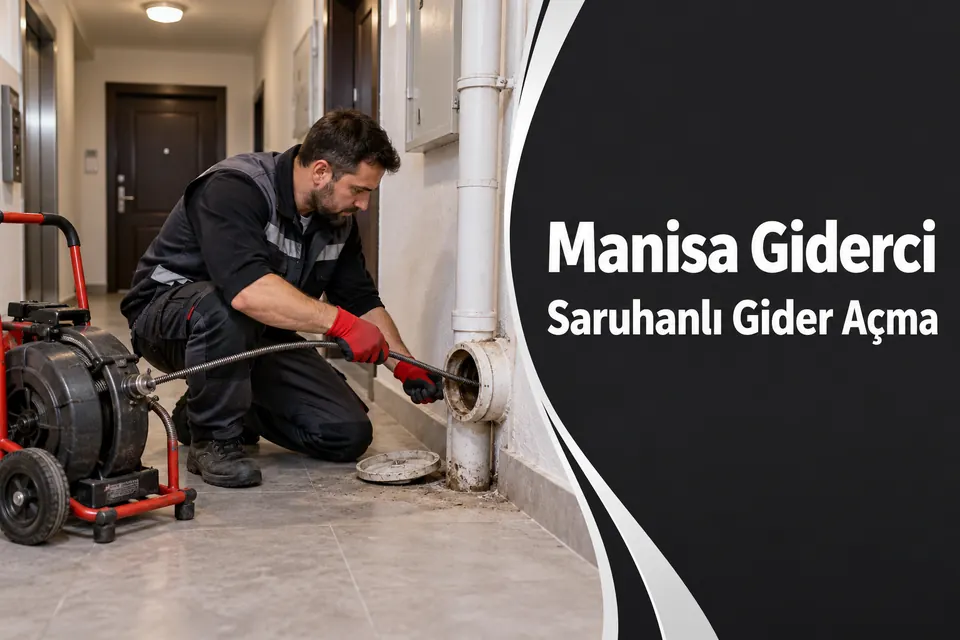 Manisa Saruhanlı gider açma — ortak atık su hattında çalışma