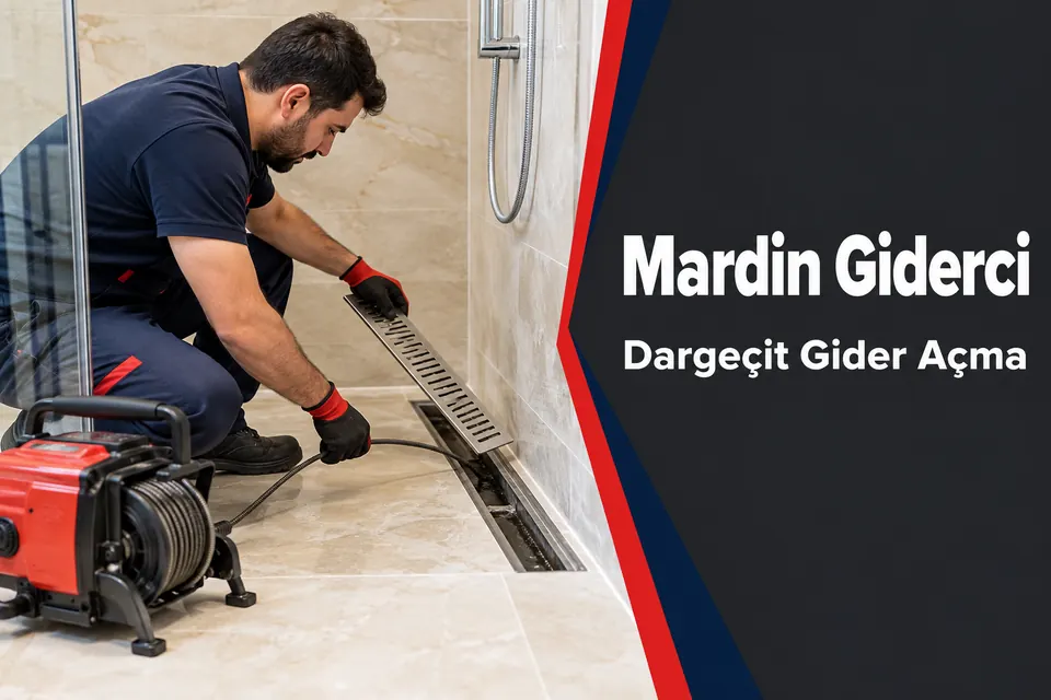 Mardin Dargeçit gider açma hizmet görseli Mardin Dargeçit gider açma — duş süzgeci ve bağlı hattın incelenmesi
