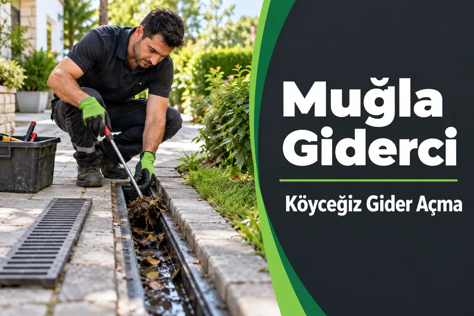 Muğla Köyceğiz gider açma — bahçe tahliye kanalının temizliği