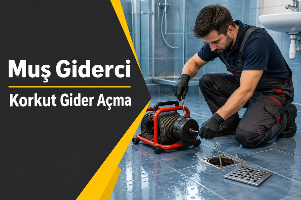 Muş Korkut gider açma hizmet görseli Muş Korkut gider açma — banyo yer giderinde mekanik çalışma