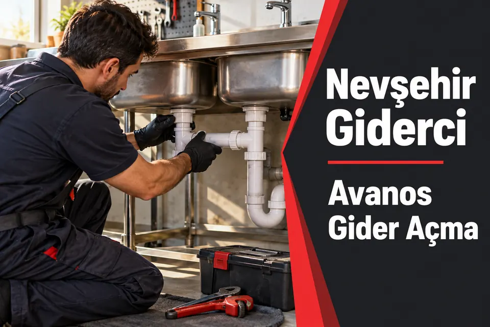Nevşehir Avanos gider açma hizmet görseli Nevşehir Avanos gider açma — çift lavabo ortak tahliye kontrolü