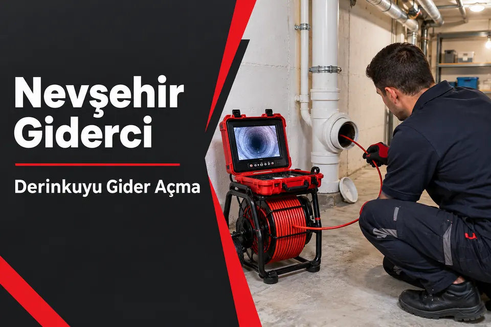 Nevşehir Derinkuyu gider açma — bina ortak hattında kameralı kontrol