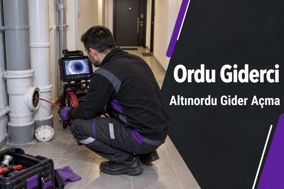 Ordu Altınordu gider açma hizmet görseli Ordu Altınordu gider açma — ortak atık su hattında kamera kontrolü