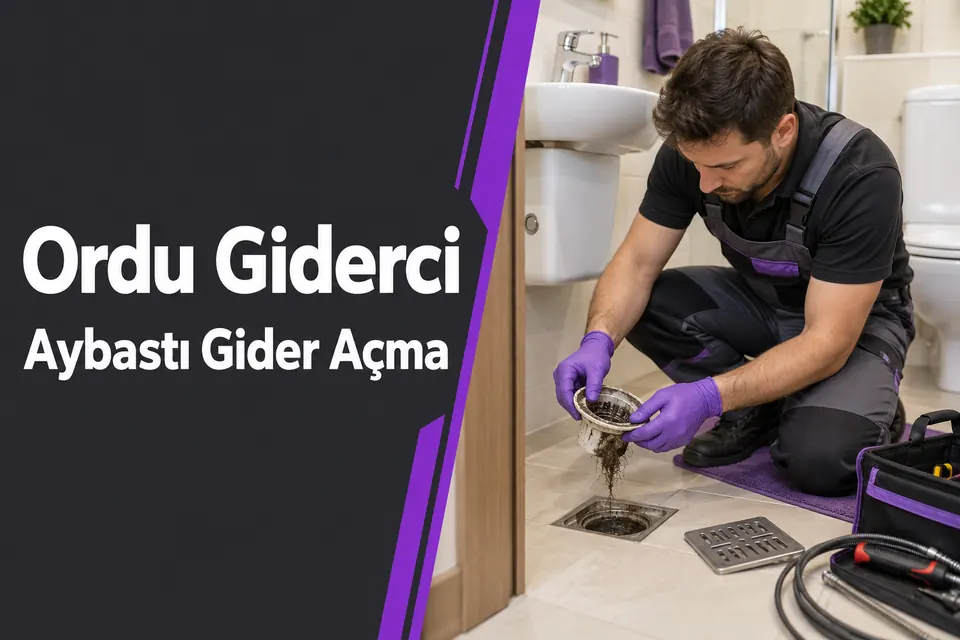 Ordu Aybastı gider açma — yer süzgeci su kapanının kontrolü