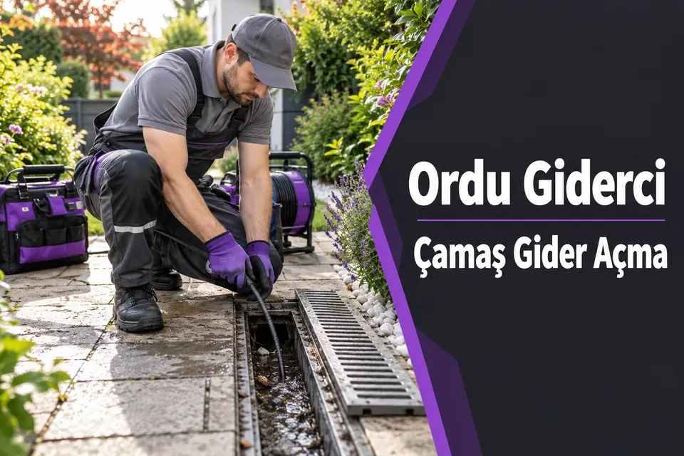 Ordu Çamaş gider açma — bahçe tahliye kanalının kontrolü