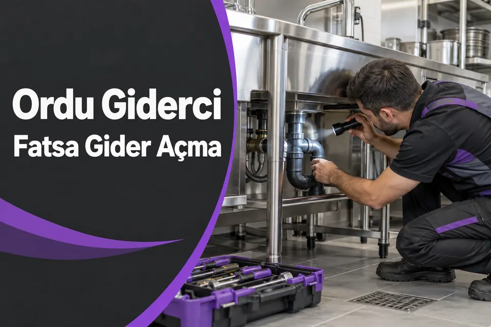 Ordu Fatsa gider açma hizmet görseli Ordu Fatsa gider açma — mutfak atık su borusunun incelenmesi