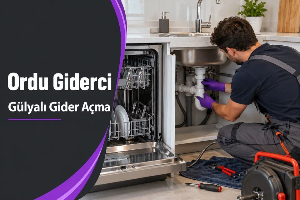 Ordu Gülyalı gider açma — evye ve makine ortak tahliye incelemesi