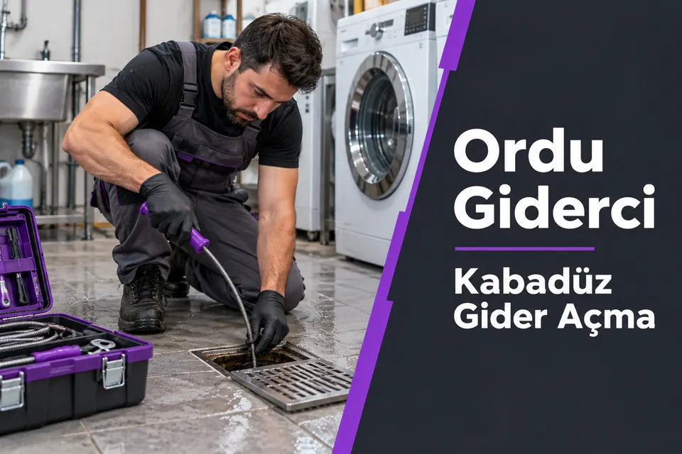 Ordu Kabadüz gider açma — yıkama alanı giderinin kontrolü