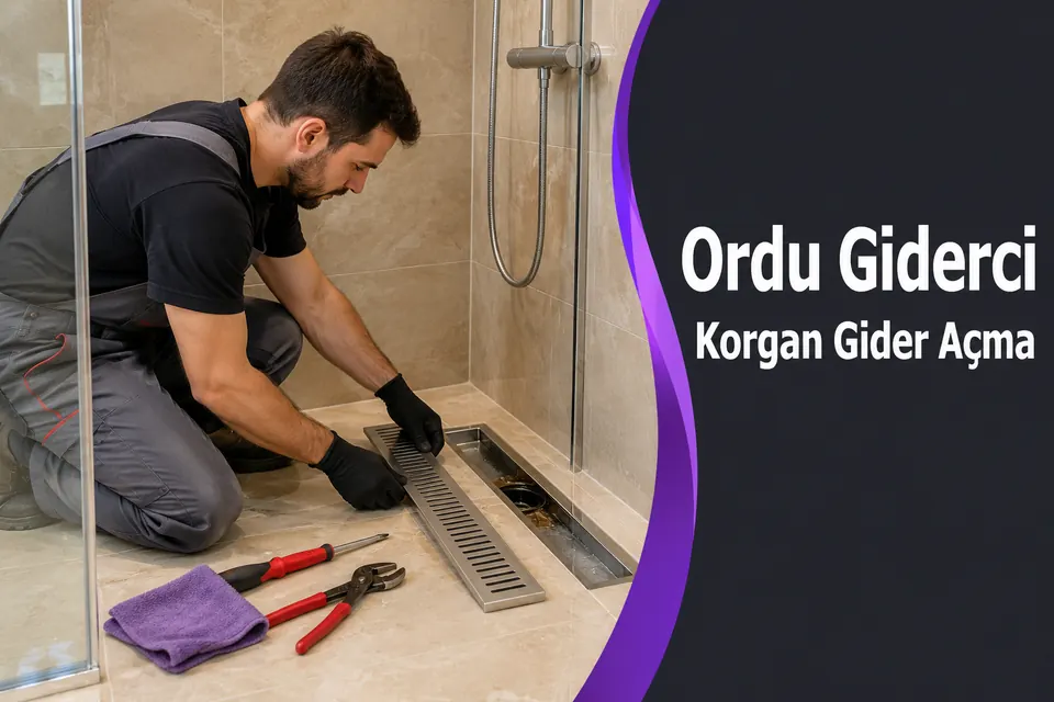 Ordu Korgan gider açma — duş süzgeci parçalarının kontrolü