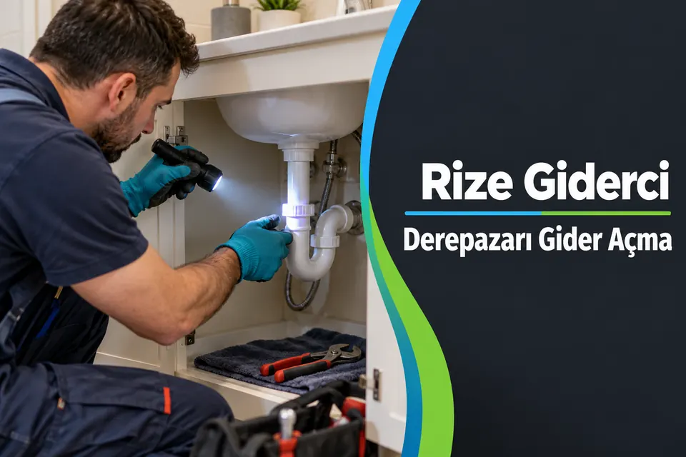 Rize Derepazarı gider açma — lavabo bağlantısında sızıntı kontrolü