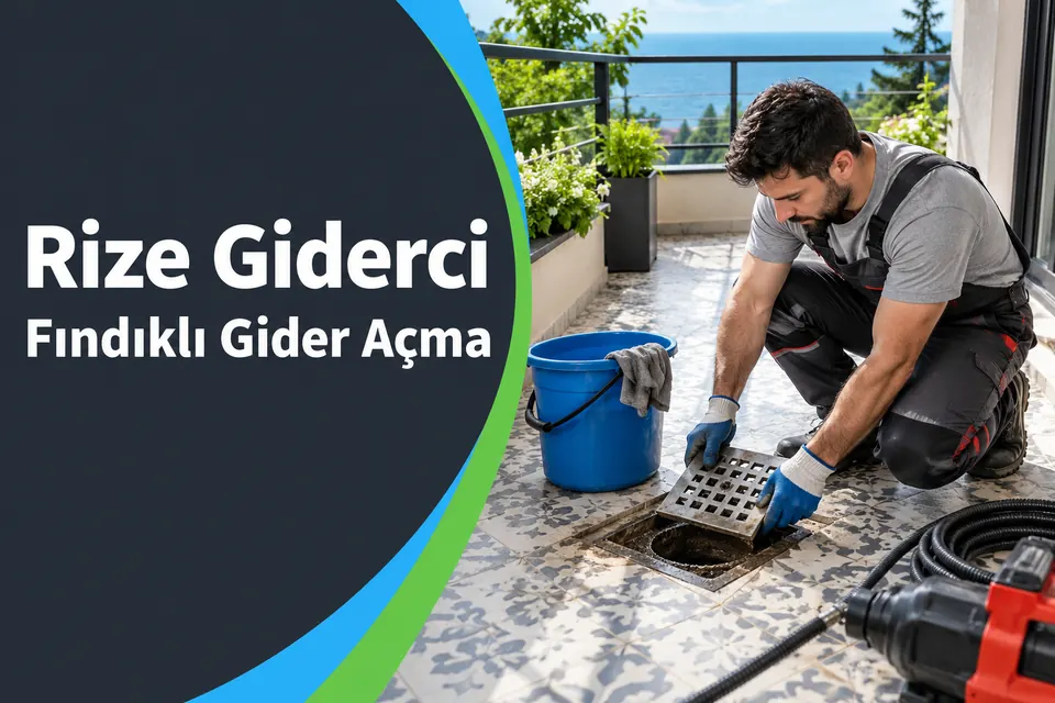 Rize Fındıklı gider açma — balkon süzgecinin incelenmesi