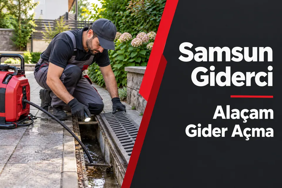 Samsun Alaçam gider açma — bahçe tahliye hattının kontrolü