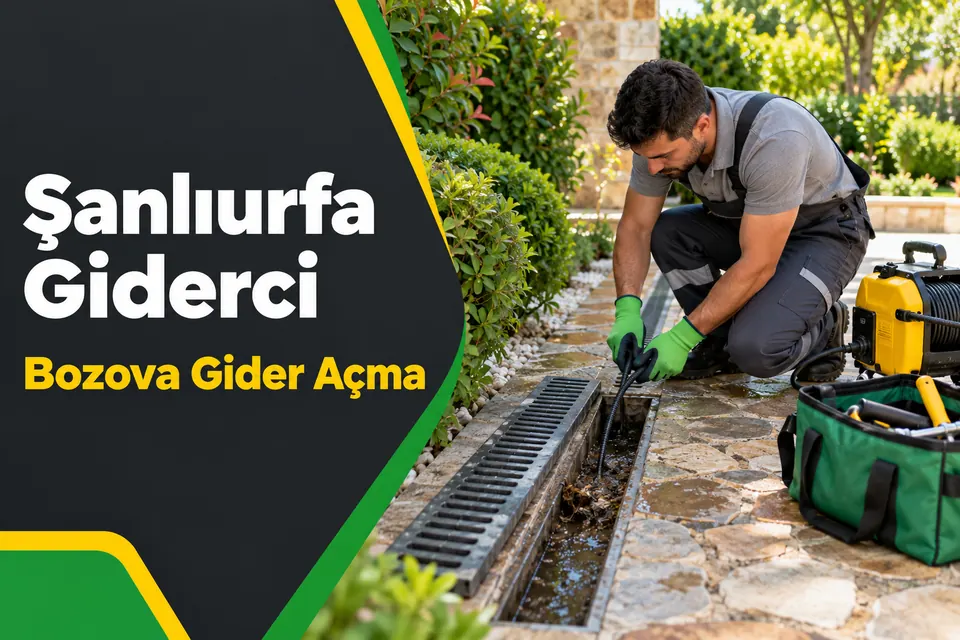 Şanlıurfa Bozova gider açma — bahçe tahliye kanalının incelenmesi
