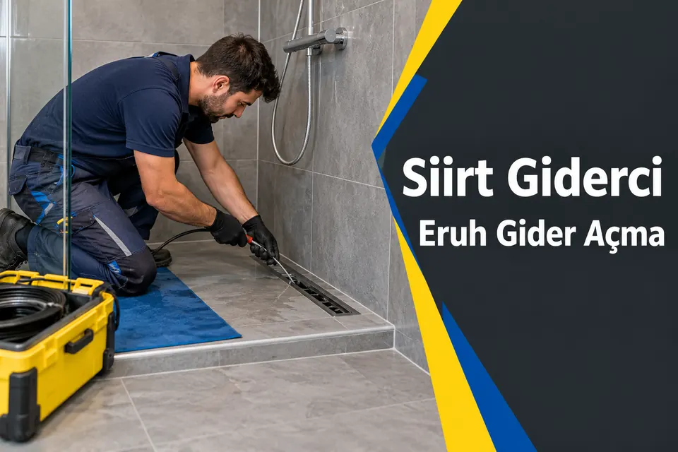Siirt Eruh gider açma hizmet görseli Siirt Eruh gider açma — duş kanalında gider kontrolü