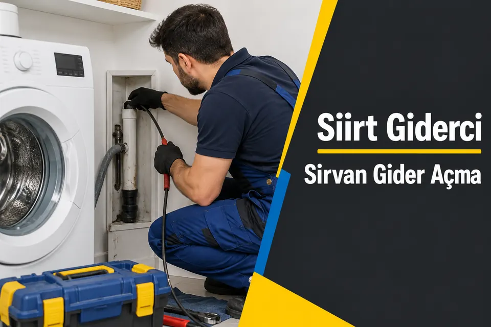 Siirt Şirvan gider açma — makine tahliye borusunun incelenmesi