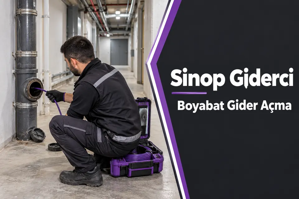 Sinop Boyabat gider açma — ortak atık su hattında kamera incelemesi