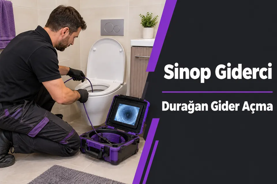 Sinop Durağan gider açma — tuvalet hattında ekipmanla kontrol