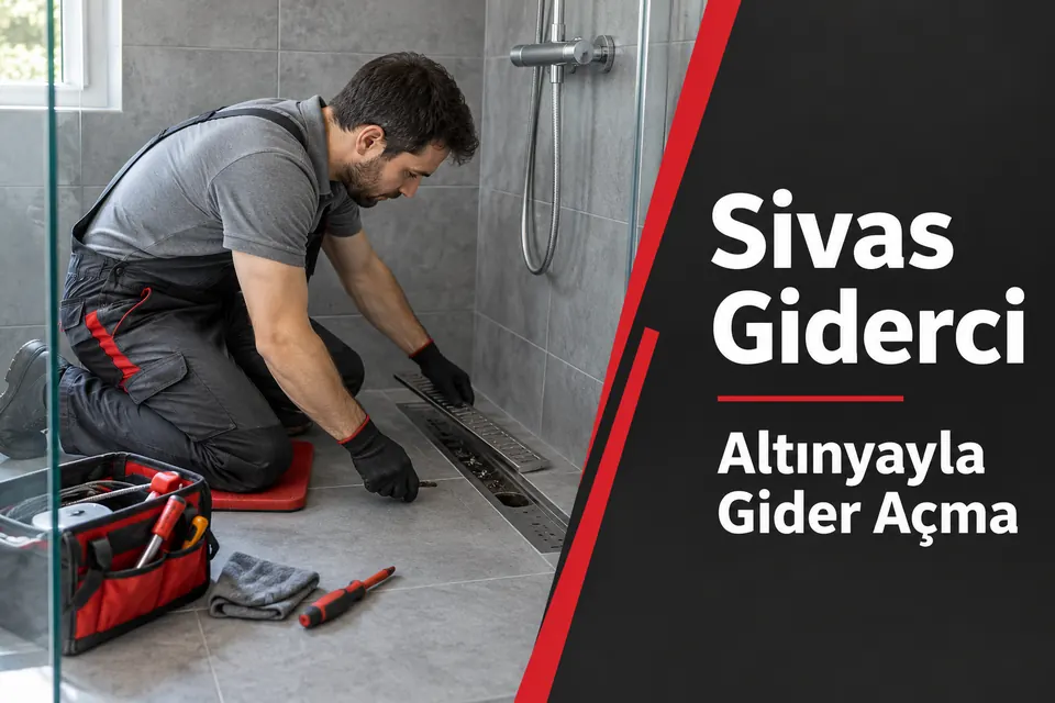 Sivas Altınyayla gider açma — banyo kanal çıkışının incelenmesi