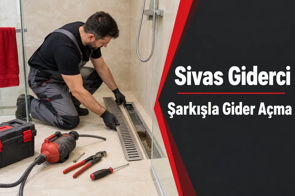Sivas Şarkışla gider açma — duş süzgeci parçalarının kontrolü