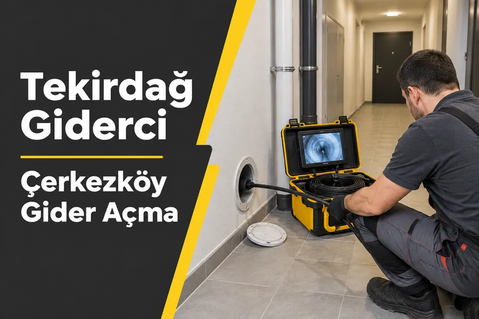 Tekirdağ Çerkezköy gider açma — ortak atık su hattında kamera kontrolü