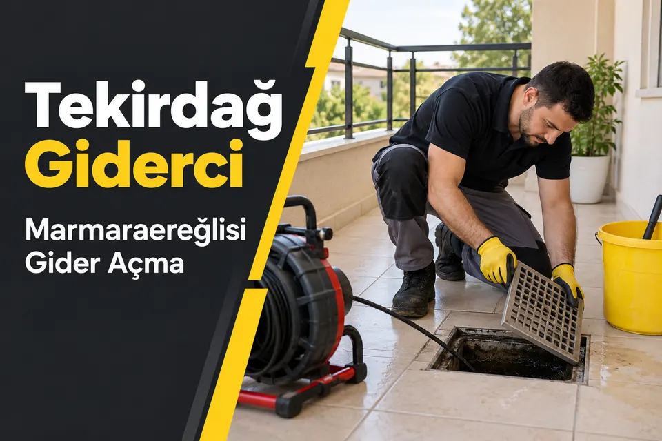 Tekirdağ Marmaraereğlisi gider açma — balkon süzgecinin incelenmesi