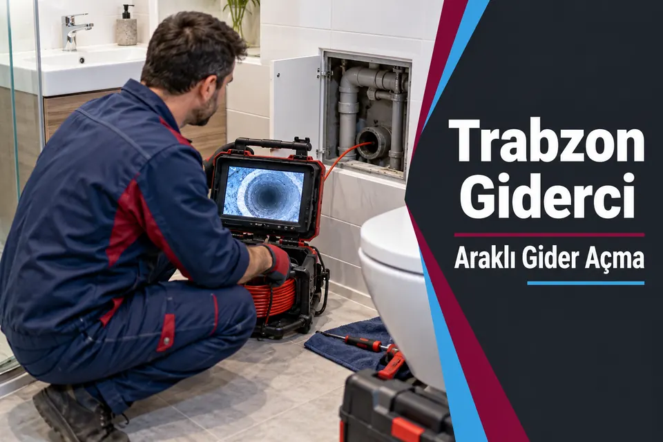 Trabzon Araklı gider açma hizmet görseli Trabzon Araklı gider açma — ortak banyo hattında kamera kontrolü