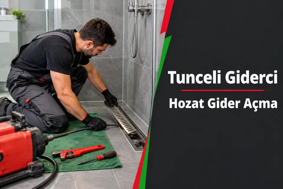 Tunceli Hozat gider açma — banyo kanal çıkışının incelenmesi