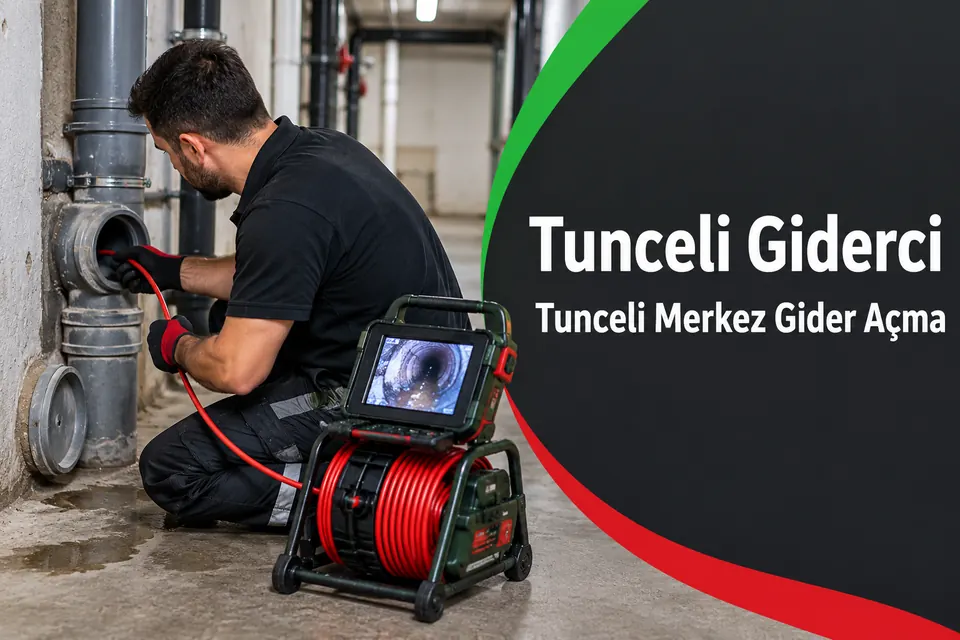 Tunceli Merkez gider açma — ortak atık su hattında kamera kontrolü