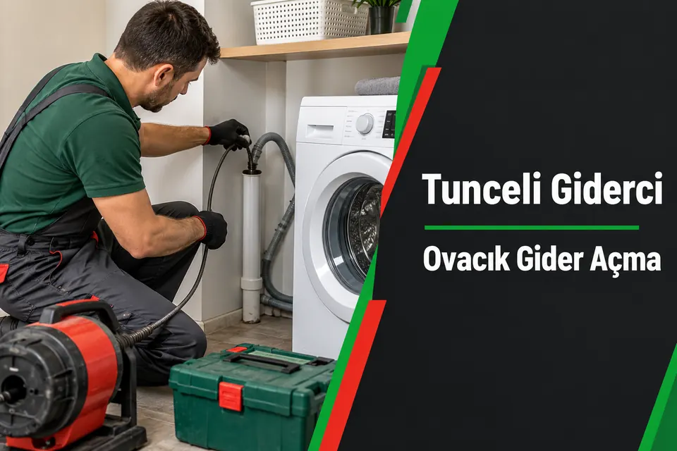 Tunceli Ovacık gider açma hizmet görseli Tunceli Ovacık gider açma — makine tahliye bağlantısının incelenmesi