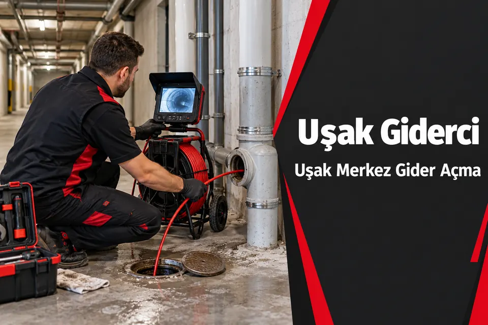 Uşak Merkez gider açma — ortak atık su hattında kamera kontrolü