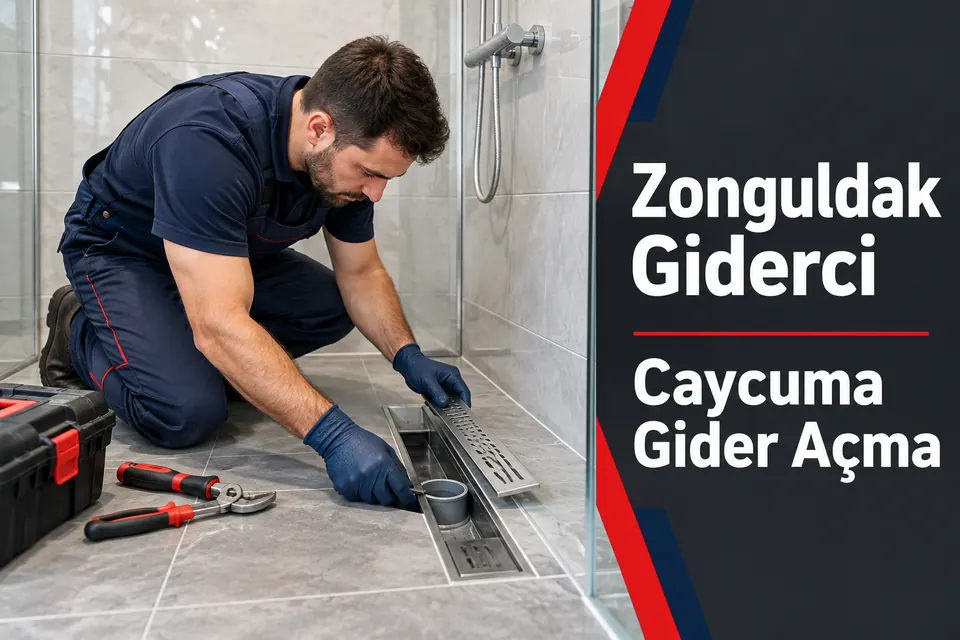 Zonguldak Çaycuma gider açma hizmet görseli Zonguldak Çaycuma gider açma — duş kanalı ve çıkışının incelenmesi